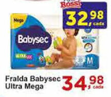 Rossi Supermercado Fralda BabySec Ultra Mega oferta