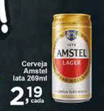 Rossi Supermercado Cerveja Amstel lata 269ml oferta
