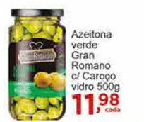 Azeitona Verde Gran Romano c/ Caroco vidro 500g