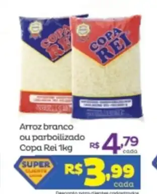 Super Lagoa Arroz branco ou parbolizado Copa Rei 1kg oferta
