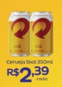 Super Lagoa Cerveja Skol 350ml oferta