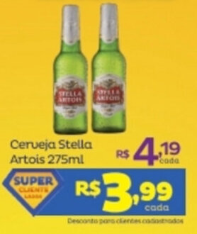 Super Lagoa Cerveja Stella Artois 275ml oferta