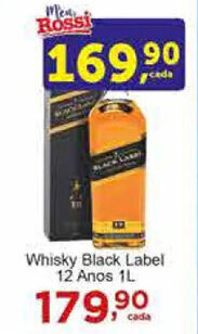 Rossi Supermercado Whisky Black Label 12 Anos 1L oferta