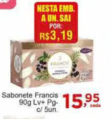 Rossi Supermercado Sabonete Francis 90g Lv+ Pg- c/ 5un oferta