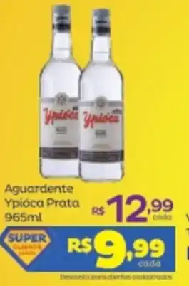 Super Lagoa Aguardente Ypioca Pratta 965ml oferta