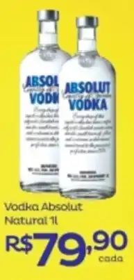Super Lagoa vodka Absolut Natural 1L oferta