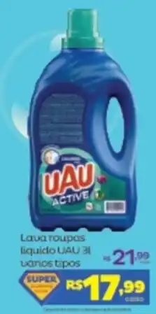 Super Lagoa Lava roupas Liquido UAU 3L varios tipos oferta