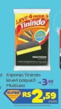 Esponja Tinindo Leve 4 Pague 3 Multiuso
