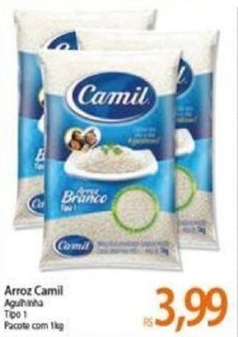 Atacadão Arroz Camil 1kg oferta