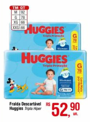 Fort Atacadista Fralda Descartavel Huggies Tripla Hiper oferta