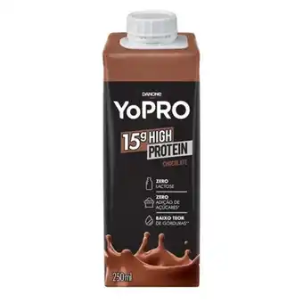 Bebida láctea chocolate 15g de proteína yopro 250ml