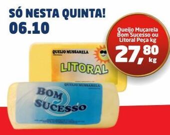 Tenda Atacado Queijo muçarela bom sucesso ou litoral kg oferta