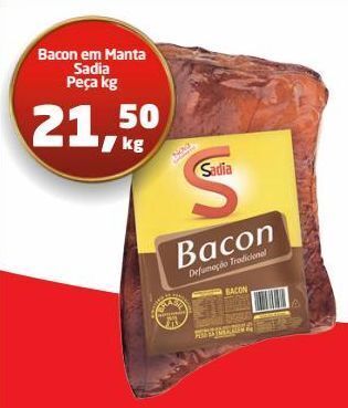 Tenda Atacado Bacon em manta sadia kg oferta