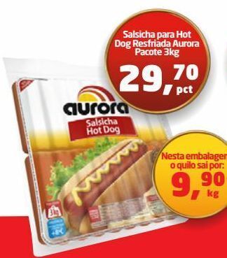 Tenda Atacado Salsicha para hot dog resfriada aurora 3kg oferta