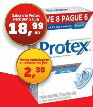 Tenda Atacado Sabonete protex pack 8un x 85g oferta