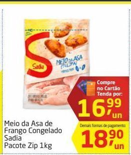 Tenda Atacado Meio da asa de frango sadia 1kg oferta