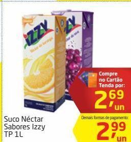 Suco néctar izzy 1l