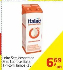 Tenda Atacado Leite semidesnatado zero lactose italac 1l oferta