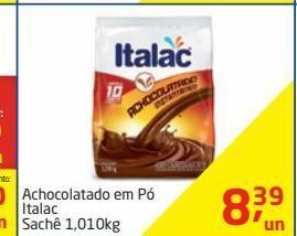 Tenda Atacado Achocolatado em pó italac 1,010kg oferta