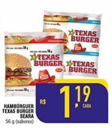 Mercantil Rodrigues Hambúrguer texas burguer seara 56g oferta