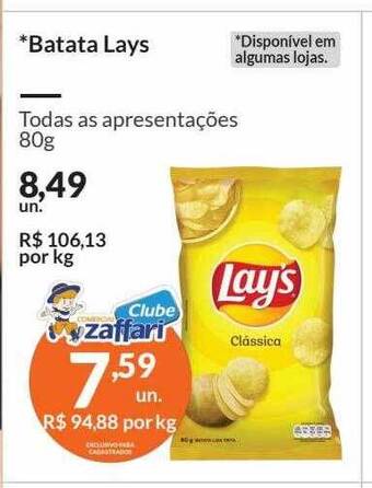 Zaffari Batata lays oferta