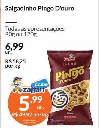Salgadinho pingo d'ouro