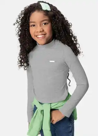 Posthaus Carinhoso - blusa cinza canelada menina oferta