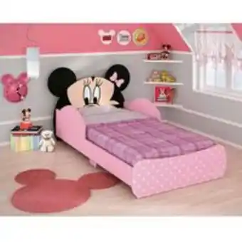 Mini cama infantil minnie disney rosa - pura magia