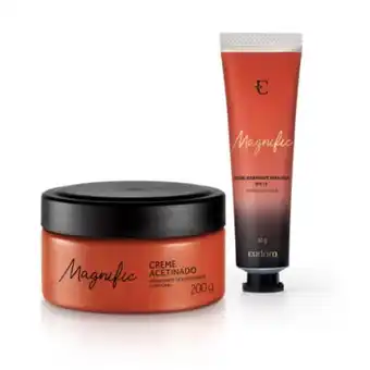 Eudora Combo magnific: creme acetinado 200g + creme hidratante para as mãos fps15 50g oferta