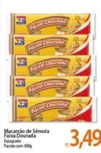 Atacadão Macarrao de Semola Faixa Dourada 500g oferta