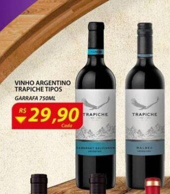 Assaí Atacadista Vinho Argentino Trapiche 750ml oferta