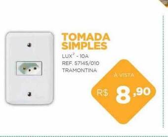 Tomada simples tramontina