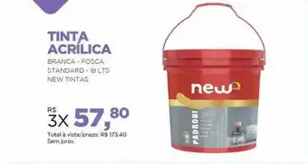 Tinta acrílica new tintas