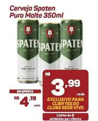 Rede Vivo Cerveja spaten puro malte oferta