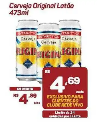 Rede Vivo Cerveja original latão oferta