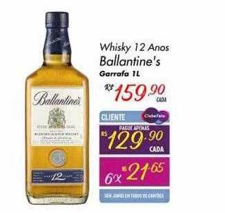 Muffato Whisky 12 anos ballantine's garrafa oferta