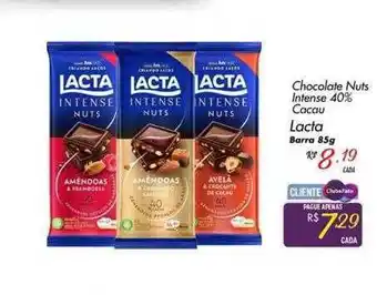 Muffato Chocolate nuts intense 40% cacau lacta barra oferta