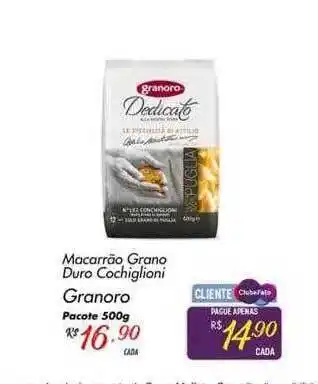 Muffato Macarrão grano duro cochiglioni granoro pacote oferta