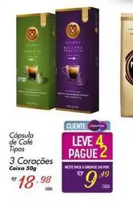 Muffato Cápsula de café tipos 3 corações caixa oferta