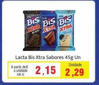 Spani Atacadista Lacta bis xtra sabores oferta