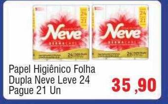 Spani Atacadista Papel higiênico folha dupla neve leve 24 pague 21 oferta