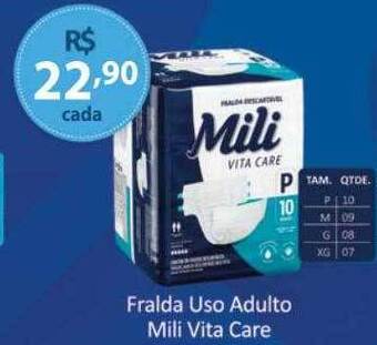 Tchê Farmácias Fralda uso adulto mili vita care oferta