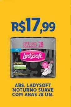 Tchê Farmácias Abs. ladysoft noturno suave com abas 28 oferta