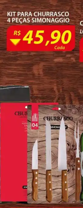 Assaí Atacadista Kit Para Churrasco 4 pecas Simonaggio oferta