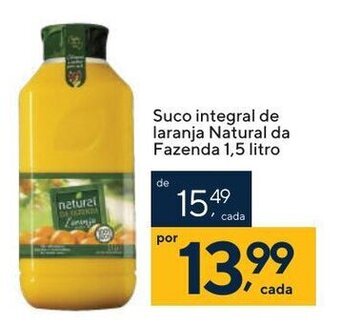 Coop Suco Integral de Laranja Natural da fazenda 1.5L oferta