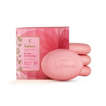 Eudora Sabonete em barra instance frutas vermelhas 4 unidades 85g cada oferta