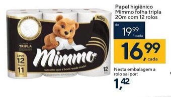 Coop Papel Higiénico Mimmo folha dupla 20m com 12 rolos oferta