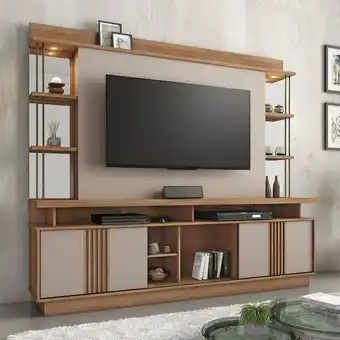 Carrefour Home esplendor para tv até 65" jcm móveis noronha/off white oferta