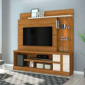 Carrefour Home theater alan para tv até 55" naturale off white oferta