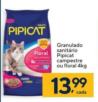 Granulado Sanitario Pipicat campestre ou floral 4kg